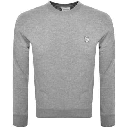 Maison Kitsune Fox Head Sweatshirt Grey | Mainline Menswear